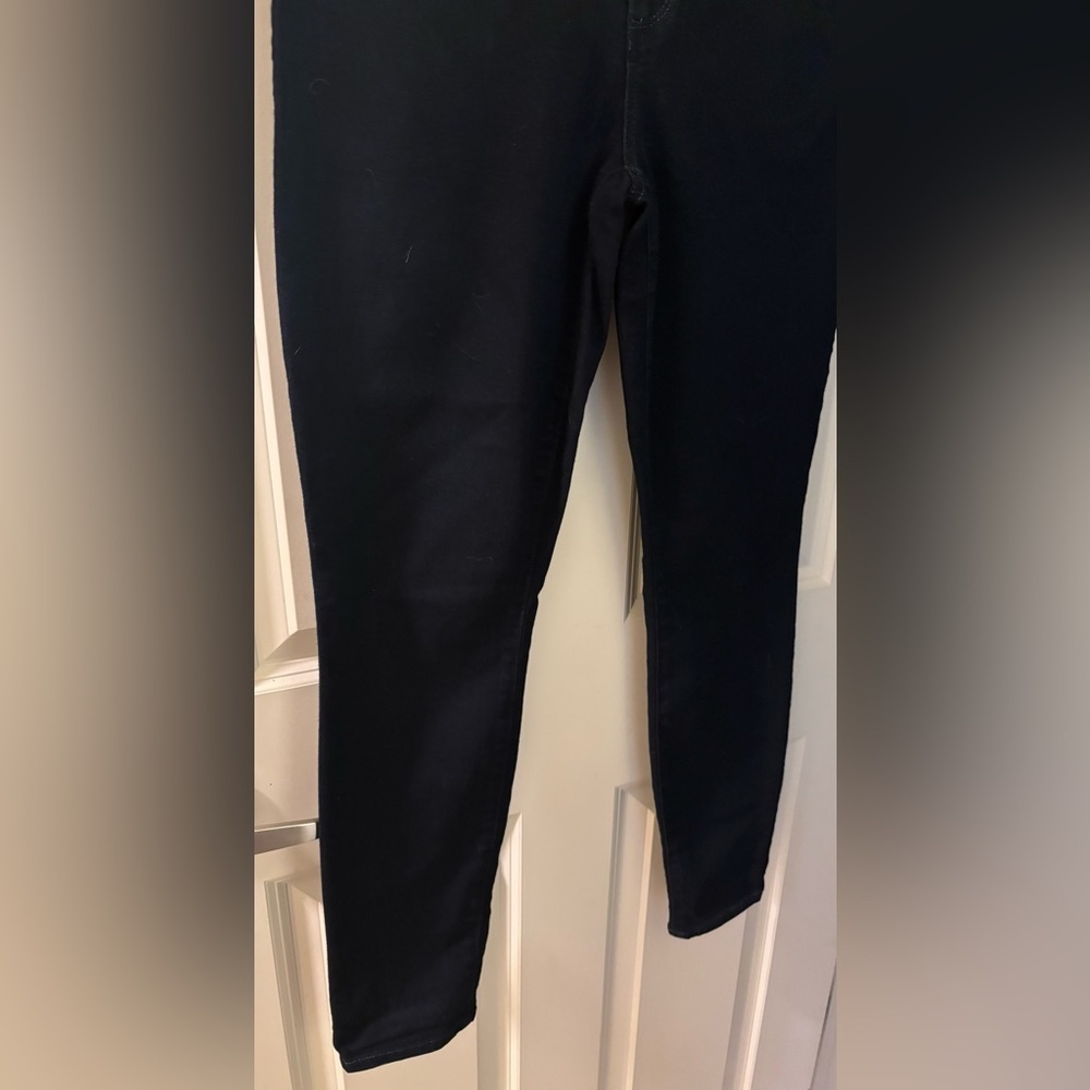 Paige Hoxton High Rise Skinny Jeans, Extra Dark Wash, Size 30 - Picture 3 of 12